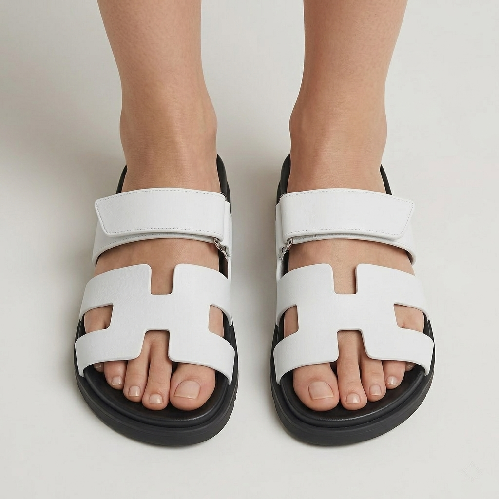 Sandales Femme Style Luxe Plates Slip-On Élégantes d’Été