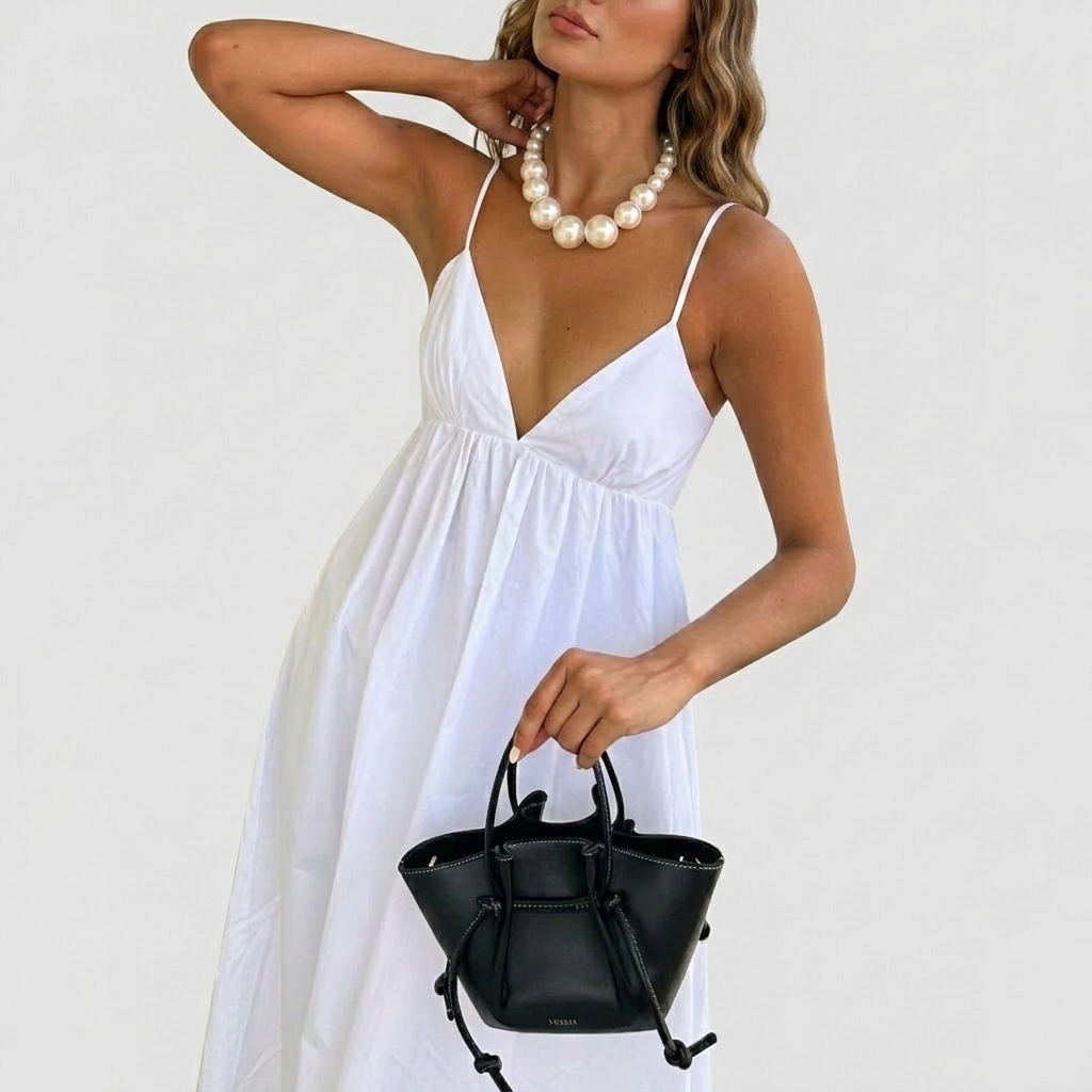 Robe Maxi Femme Dos Nu Robe Été Élégante Sans Manches