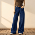 Widera – Jeans à Poches Rétro à Jambe Large pour Femmes