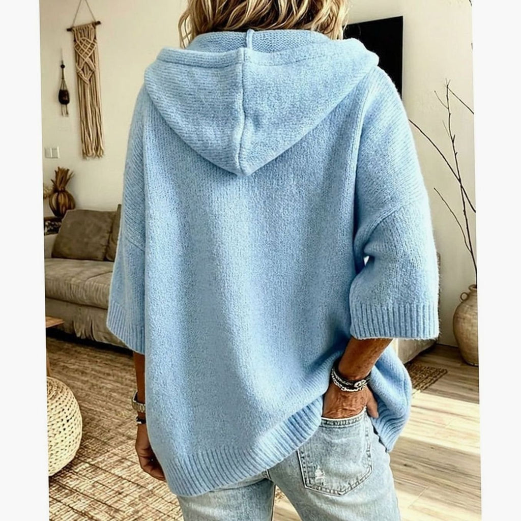 Caroline - Cardigan Élégant Oversize Capuche