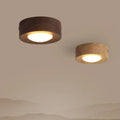 WoodenGlow - Lampe Plafonnier en Noyer avec Projecteur LED