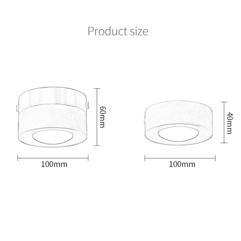 WoodenGlow - Lampe Plafonnier en Noyer avec Projecteur LED