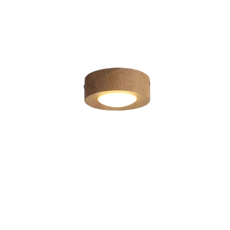 WoodenGlow - Lampe Plafonnier en Noyer avec Projecteur LED
